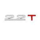 uxcell 自動車ステッカー ユニバーサル 3D メタル 2.2T字型 車の装飾エンブレム バッジ デカール ステッカー