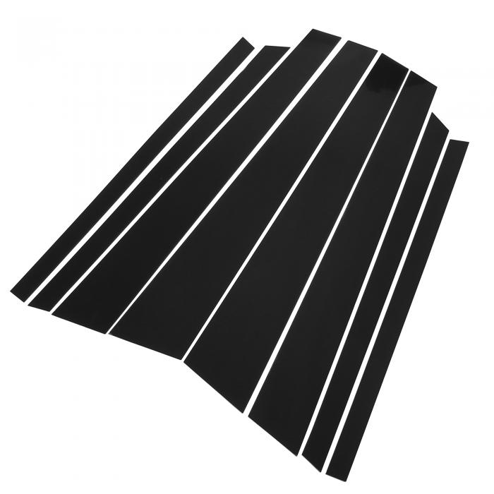 X AUTOHAUX 車のドア窓ピラーポストカバートリム 外装傷防止ステッカー BMWに対応 X5に対応 2007-2014 グロスブラック 1セット