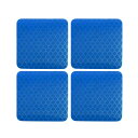 uxcell カーステッカー 安全警告テープ リフレクターデカール 5x5cm ブルー 4個入り