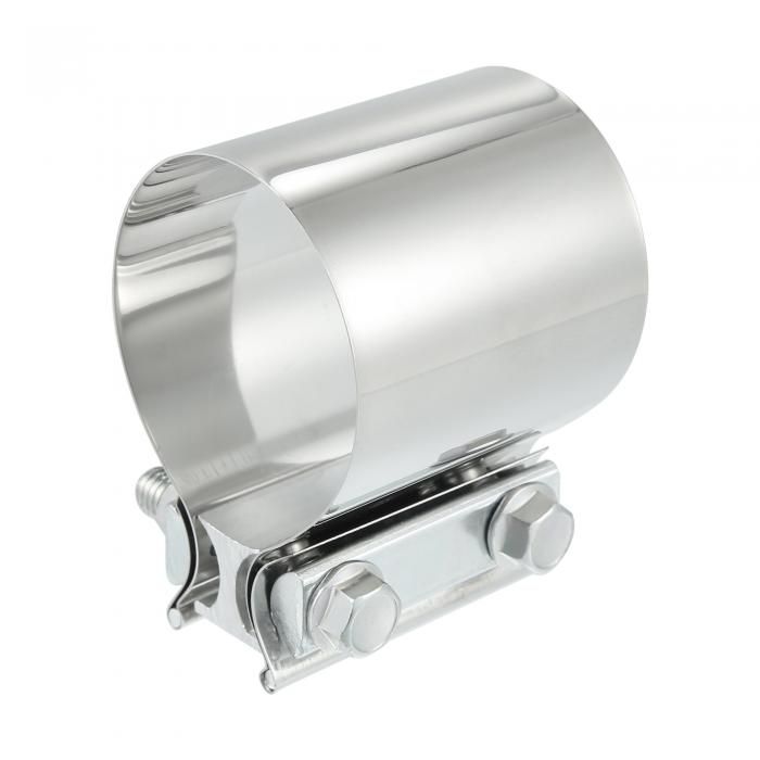 uxcell 車のエキゾーストパイプスリーブコネクタ クランプカプラー 交換用 ユニバーサル 75x100mm 1個