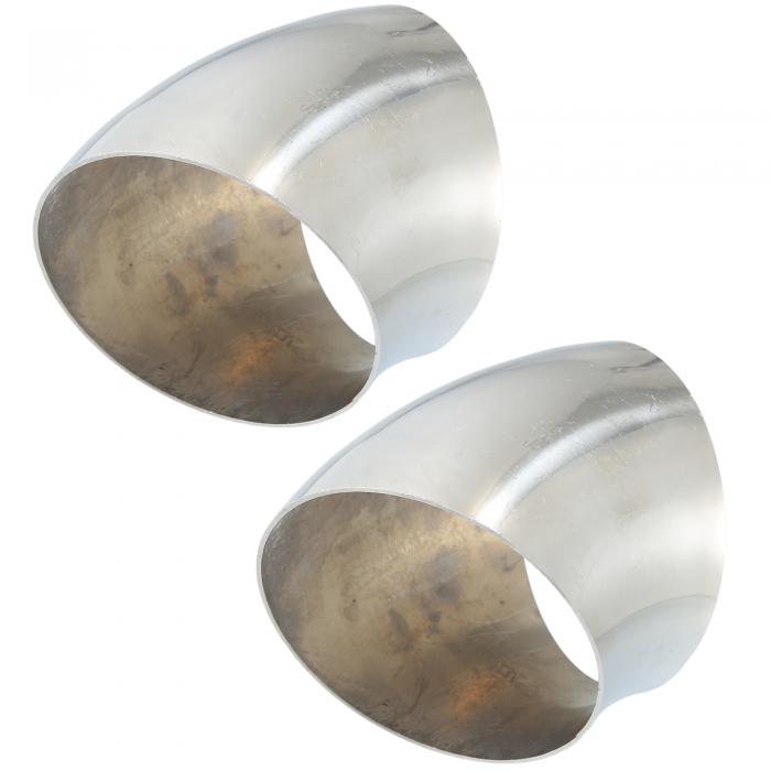 X AUTOHAUX マンドレルベンド排気エルボパイプ SS304ステンレス鋼 ベンドチューブ 外径102mm 45度 16GA..