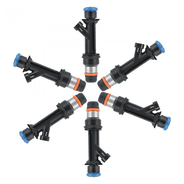 uxcell 燃料インジェクター FJ319 12569573 Chevr oletに対応 Trail Blazerに対応 G MCに対応 Envoy Ascender 4.2Lに対応 Bu ickに対応 Rainier 04-05 4.2Lに対応 6個