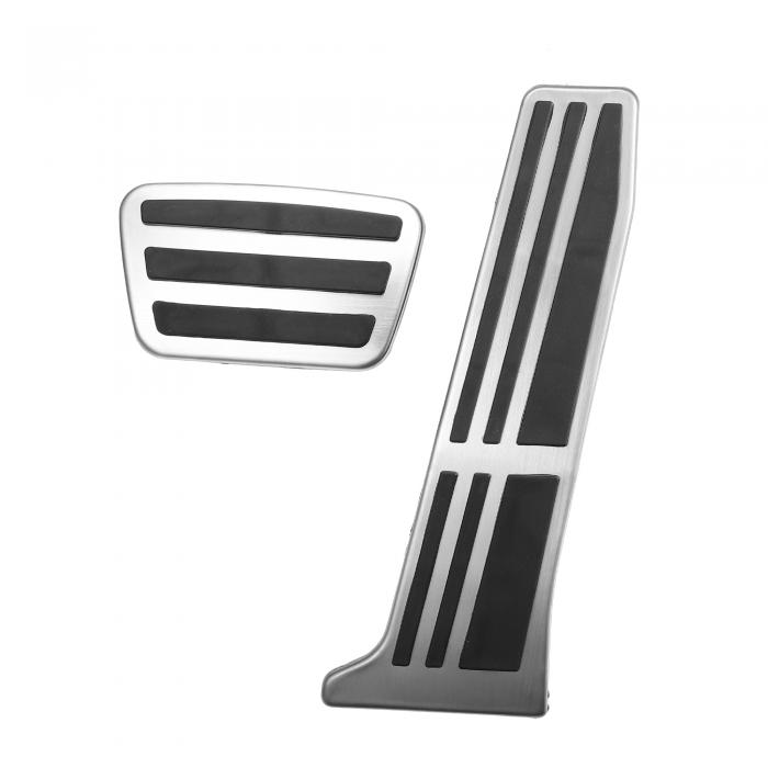 uxcell ブレーキフットペダルパッド フットペダルカバー メタルアクセルペダルカバー 滑り止め ドリル..