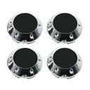 uxcell ホイールセンターハブキャップ プラスチック製 シルバートーン 6クリップ 内径68mm 4個