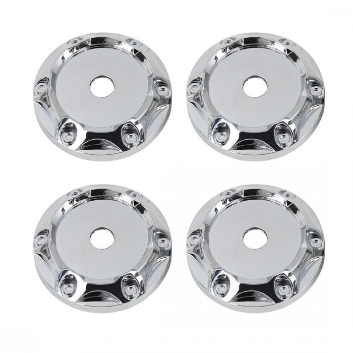 uxcell 車のホイールタイヤセンターハブキャップベース?68mm径?6クリップ?シルバートーン?4個