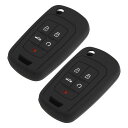 uxcell 5ボタンスマートリモートキーシェル Chevroletに対応 Camaroに対応 2010-2019 保護 シリコン ブラック 2個