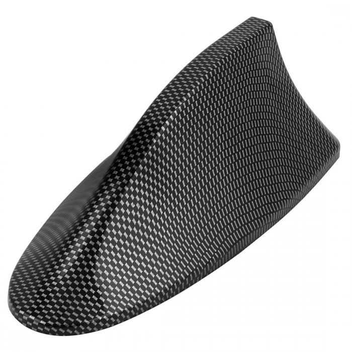 uxcell シャークアンテナ ドルフィンアンテナ ダミーアンテナ 車用 AM/FM ラジオアンテナ　ルーフアンテナ　プラスチックと金属　ブラック 17×7.5×6cm