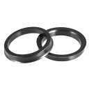 uxcell ハブリング 67.1mm/56.1mm ホイールハブリング ハブセントリックリング ハブ中心リング HUB CENTRIC RING 高速走行 ホイールのセンター ホイールスペーサー リングスペーサー ホイールリング 汎用 プラスチック ブラック 2個入り