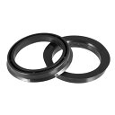 uxcell ハブリング 72.6mm/57.1mm ホイールハブリング ハブセントリックリング ハブ中心リング HUB CENTRIC RING 高速走行 ホイールのセンター ホイールスペーサー リングスペーサー ホイールリング 汎用 プラスチック ブラック 2個入り