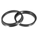 uxcell ハブリング 73.1mm/66.1mm ホイールハブリング ハブセントリックリング ハブ中心リング HUB CENTRIC RING 高速走行 ホイールのセンター ホイールスペーサー リングスペーサー ホイールリング 汎用 プラスチック ブラック 2個入り