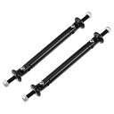 X AUTOHAUX スプリッター サポートロッド 調整可能 フロントリアバンパー リップスプリッターストラットロッド タイサポートバー ほとんどの車両に適合 75mm ブラック 1ペア