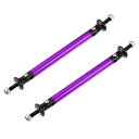 X AUTOHAUX スプリッター サポートロッド 調整可能 フロントリアバンパー リップスプリッターストラットロッド タイサポートバー ほとんどの車両に適合 100mm パープル 1ペア