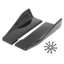 uxcell 車のサイドスカート ウィングレットエプロン 左右 35cmネジ付き ブラック 2個入り
