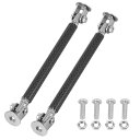X AUTOHAUX スプリッターストラットタイロッド 調整可能なスプリッターサポートロッド カーバンパーリッププロテクター ユニバーサル 100mm カーボン...