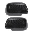 X AUTOHAUX レクサスに対応RX350 RX330 SUV用のABSプラスチック製カーリアビュードライバーパッセンジャーサイドミラーカバーキャップオーバーレイブラックカーボンファイバー。ミラーガードカバーエクステリア装飾トリム