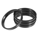 uxcell ハブリング 72.6mm/66.1mm ホイールハブリング ハブセントリックリング ハブ中心リング HUB CENTRIC RING 高速走行 ホイールのセンター ホイールスペーサー リングスペーサー ホイールリング 汎用 プラスチック ブラック 4個