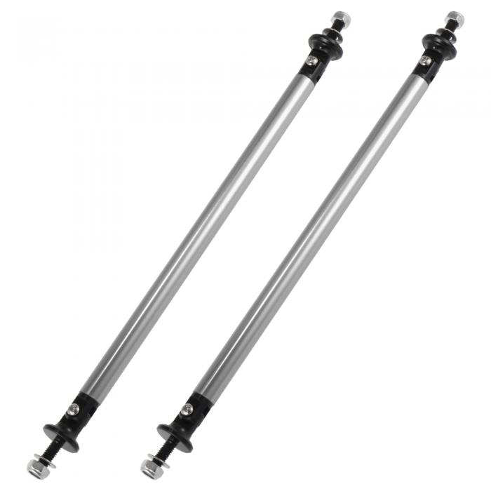 X AUTOHAUX 調整可能なスプリッターサポートロッド フロントリアバンパー リップスプリッター ストラットロッドタイサポートバー ほとんどの車両に適合 シルバートーン ロッド長さ200mm 2個