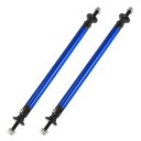 X AUTOHAUX 調整可能なスプリッターサポートロッド フロントリアバンパー リップスプリッター ストラットロッドタイサポートバー ほとんどの車両に適合 ブルー ロッド長さ150mm 2個