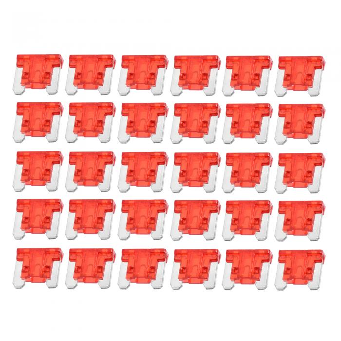 X AUTOHAUX 30個の低プロファイルミニブレードスタイルヒューズ 10Aブレードスタイルヒューズ 自動車、..