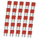 X AUTOHAUX カーミニブレードヒューズ 10A 10Amp マリン RV キャンピングカー ボート トラック オートバイ SUV交換ヒューズ用 レッド ...