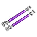 uxcell 車のフロントバンパーリップスプリッターストラットロッドタイサポートバー ユニバーサル 調整可能 アルミニウム合金 75mm パープル 1ペア