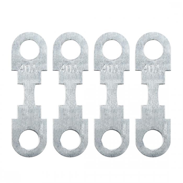 uxcell フラット ヒューズ ストリップ 40A フラット ヒューズ ストリップ 金属 シルバートーン 車用 自..