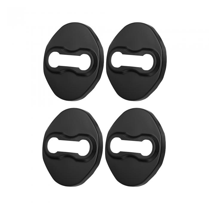 uxcell 車のドアロックラッチカバー ステンレス鋼 ドアロックプロテクター Mitsu bishiに対応 Outlander Eclipse Cross Galantに対応 4個入り レッド