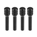 X AUTOHAUX ドアロックピン スティック キャップ カバー インテリア アクセサリー ドアボルト ロックピン アルミ合金 ブラック 4個 汎用
