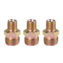 uxcell カーホースフィッティングアダプター M12x1.25mm?M18x1.5mm カー ストレート エア ホース 継手 コネクタ アダプタ 3個入り