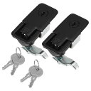 X AUTOHAUX パドルラッチ コンプレッションロックとキー 交換用 ツールボックス トラック RV トレーラー キャラバン用 ブラック 2セット