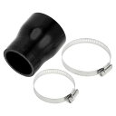 X AUTOHAUX 1セット 内径45-57mm 長さ76mm 0度 ストレート ブラック カーシリコンホース シリコンチューブ インタークーラー ターボ イ...