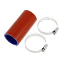 X AUTOHAUX シリコンホース シリコンチューブ インタークーラー ターボ インテークパイプ レッド 長さ100mm 内径40mm 4層構造 汎用 エアク...