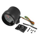X AUTOHAUX タコメーターゲージメーターキット カーボンファイバーパターン ユニバーサル レッドシフトライト付き 車0-8000RPM白色LEDバックライト付き