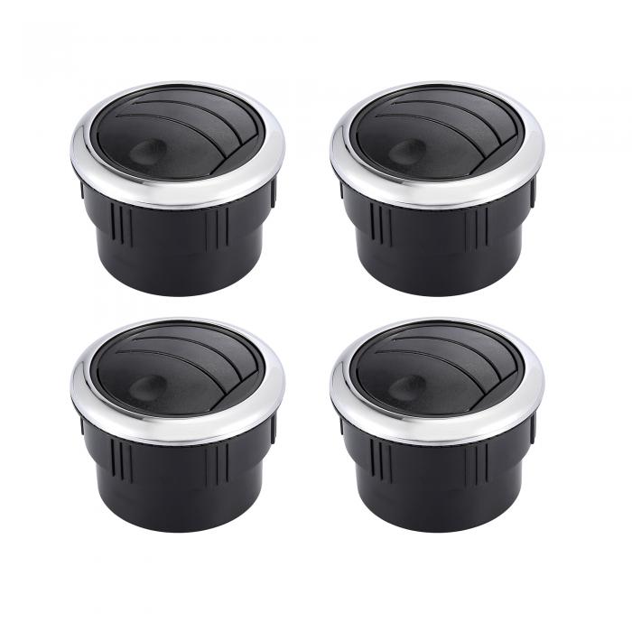X AUTOHAUX ダッシュボード電気メッキノブ エアアウトレットベントルーバー ラウンド AC RV バス ボー..