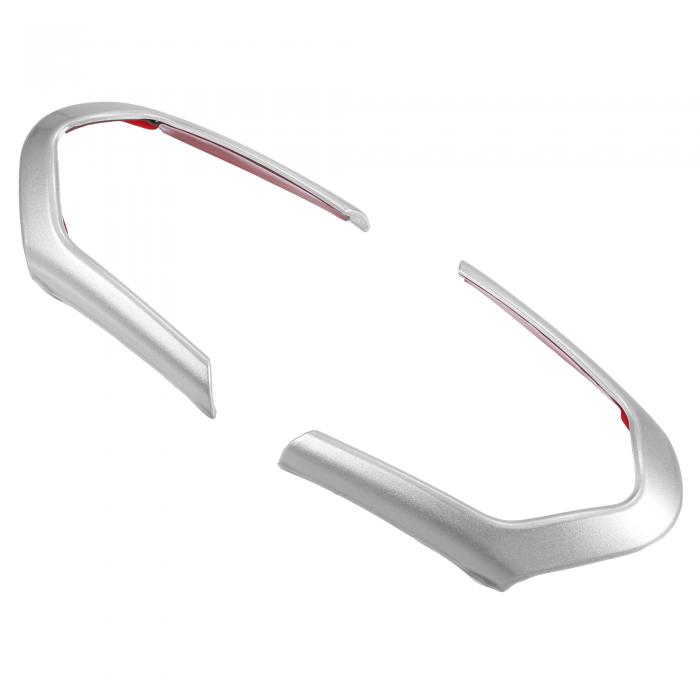 【期間限定10％OFF】uxcell インテリアステアリングホイールカバートリム ABSプラスチック シルバートーン BM Wに対応 M2に対応 2016-2020に対応 内部装飾 カーアクセサリー 1ペア