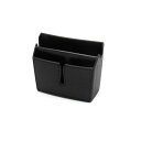 uxcell 車用収納箱 パウチホルダー セルフ粘着 デュアル携帯ポケット ブラック プラスチック 9.8x3.7x8.2cm