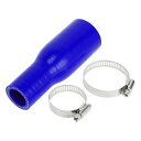 X AUTOHAUX 内径38-25mm 長さ127mm 0度 ブルー シリコンホース シリコンホース ホースバンド付き クーラントホース エアクリーナー 自動...