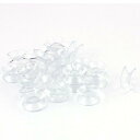 uxcell 吸着カップ ソフトプラスチック 透明 20mm吸着カップ径 壁掛式 25個入り