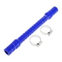 X AUTOHAUX シリコンホース クーラントホース フレキシブルブルー 長さ300mm 内径18mm ホースバンド付き ジャバラホース ラジエーターホース ...