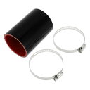 X AUTOHAUX シリコンホース シリコンチューブ インテークパイプ ブラック 長さ100mm 内径63mm 4層構造 汎用 エアクリーナー エアーホース ...