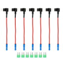 uxcell カーヒューズタップ回路アダプター7個 ユニバーサル 12V 30Aマイクロ2APT APRブレードタイプヒューズ7個付き 1セット