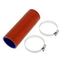 X AUTOHAUX シリコンホース シリコンチューブ インタークーラー ターボ インテークパイプ レッド 長さ150mm 内径45mm 4層構造 汎用 エアク...
