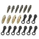 F FIERCE CYCLE キャップ付きブリーダースクリュー メタル製 ダークグリーン オートバイバンジョーボルト M6X1mm M7X1mm M8X1.25mm M10x1mm M10x1.25mm 10個入り