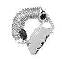 uxcell ヘルメットロック ヘルメット盗難防止ロック ラゲッジピンロック 盗難対策 リセット可能 ケーブル付き 3桁 オートバイ用 シルバートーン
