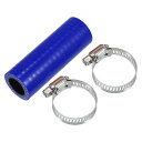 X AUTOHAUX 1セット 内径18mm 長さ76mm 0度 ブルー ブラック カー シリコンホース インテーク ラジェーターホース 耐圧力 耐久 耐熱ホー...