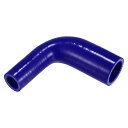 X AUTOHAUX 1個 内径19-32mm 長さ90mm 90度 ブルーシリコンホース シリコンチューブ インタークーラー ラジェーターホース 冷却 接続ホ...
