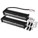 uxcell オフロードフォグランプ 単列フラッドライト LEDライトバー フォグランプ トラック ATV USV SUV ピックアップボート用 18W 15c...
