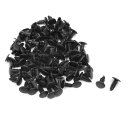 uxcell リベット プラスチック製 クリップ インテリア 成型 ファスナー リベット 5x5mm ブラック 自動車用 100個入り