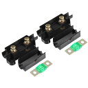 uxcell 30Aヒューズ 電気保護ヒューズ インラインホルダ付き カーオーディオビデオステレオ用 ブラック 2セット