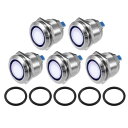 X AUTOHAUX 5個LEDインジケーターライト 22mm 230V AC メタルシェル 防水パイロットダッシュシグナルランプ 車両トラック用 インテリア ...